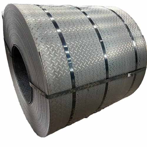 Hot Rolled Checkered Steel Coils chequered low carbon steel plate tear-drop pattern manufacturer supplieers